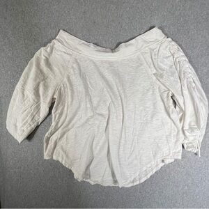 Women's Off-Shoulder Long Sleeve Top - Cream